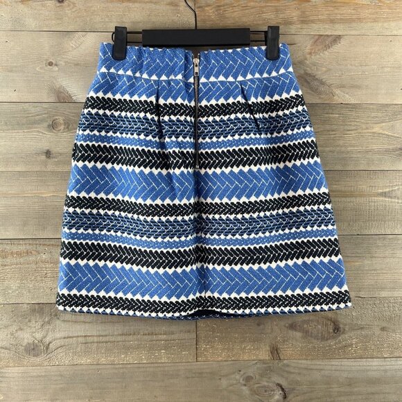 Nomad by Morgan Carper Womens Skirt Jacquard Woven Pockets Embroidered Small - Picture 4 of 7